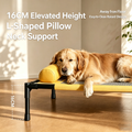 Breathable Elevated Dog Cot Bed, Off-Ground Moisture-Proof, Adjustable Height Pet Bed